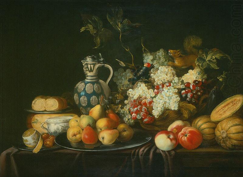 Still life with a squirrel and a pitcher, Andreas Stech